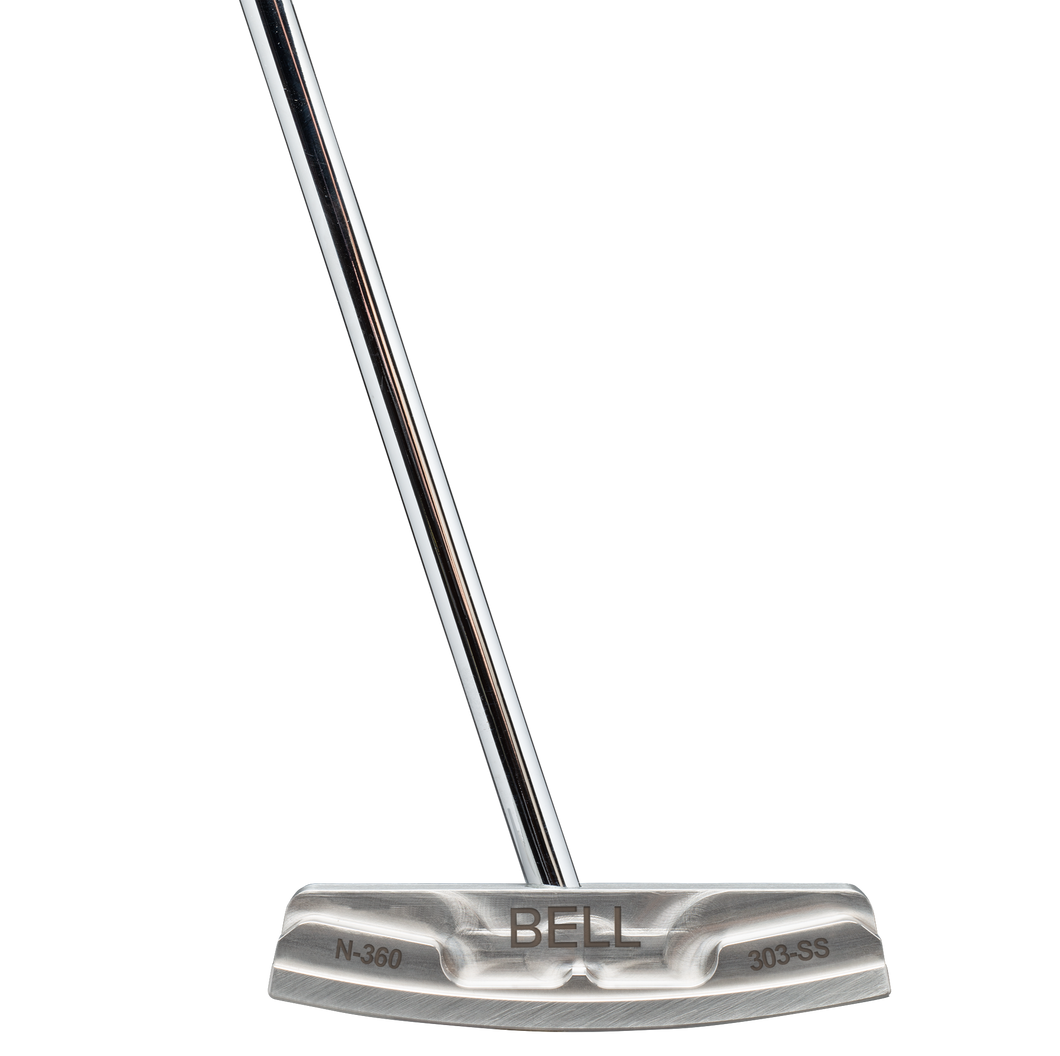 Bell N-360 No Offset Mid-Length Standard Blade Center Shaft Polished Golf Putter - 