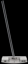Load image into Gallery viewer, Bell V 450 Upright Lie Jumbo-Oversize Golf Putter - Pendulum Style, Matte Silver, Right Hand